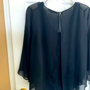 Long sleeve blouse black